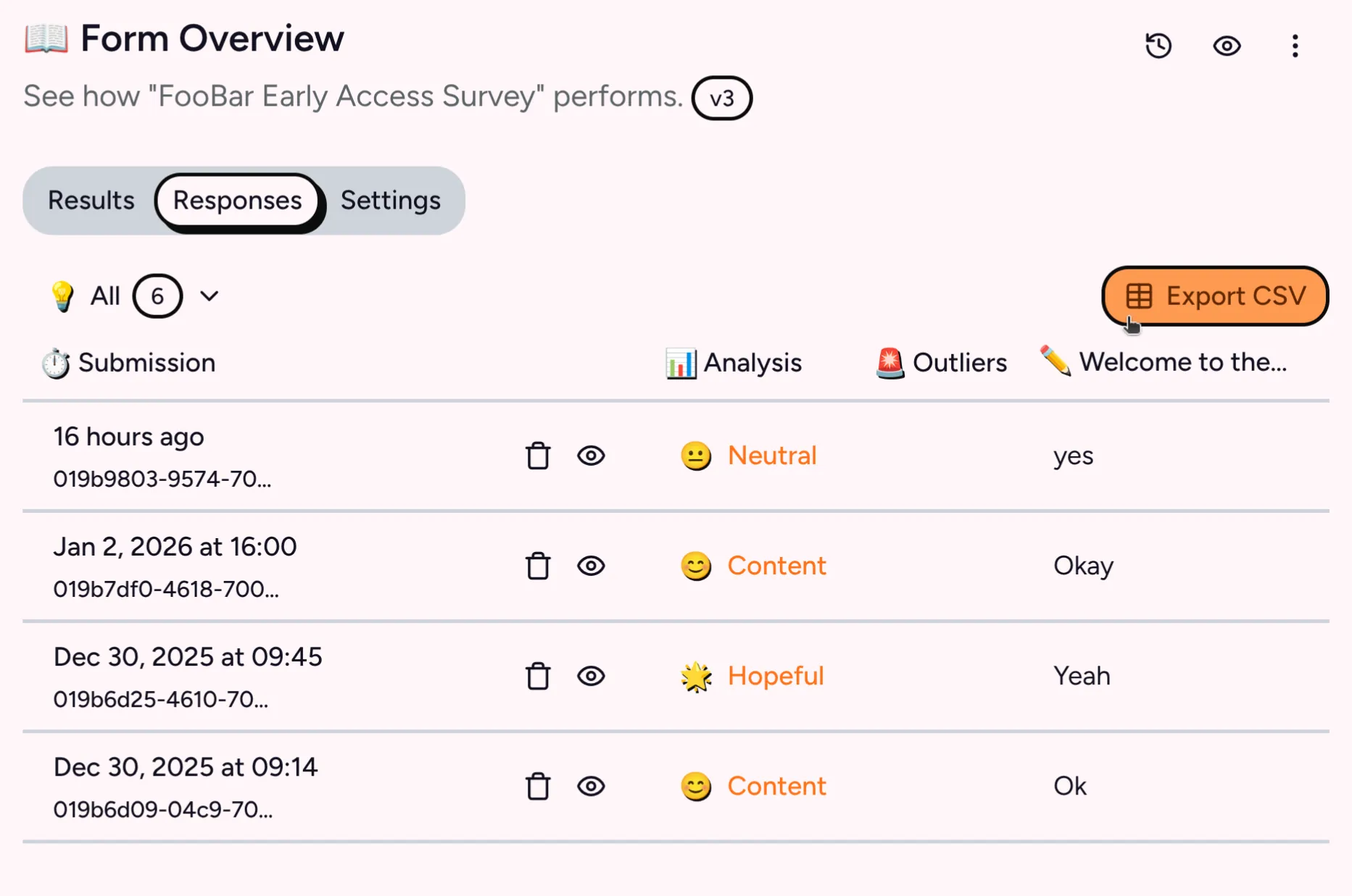PingPolls Export to CSV
