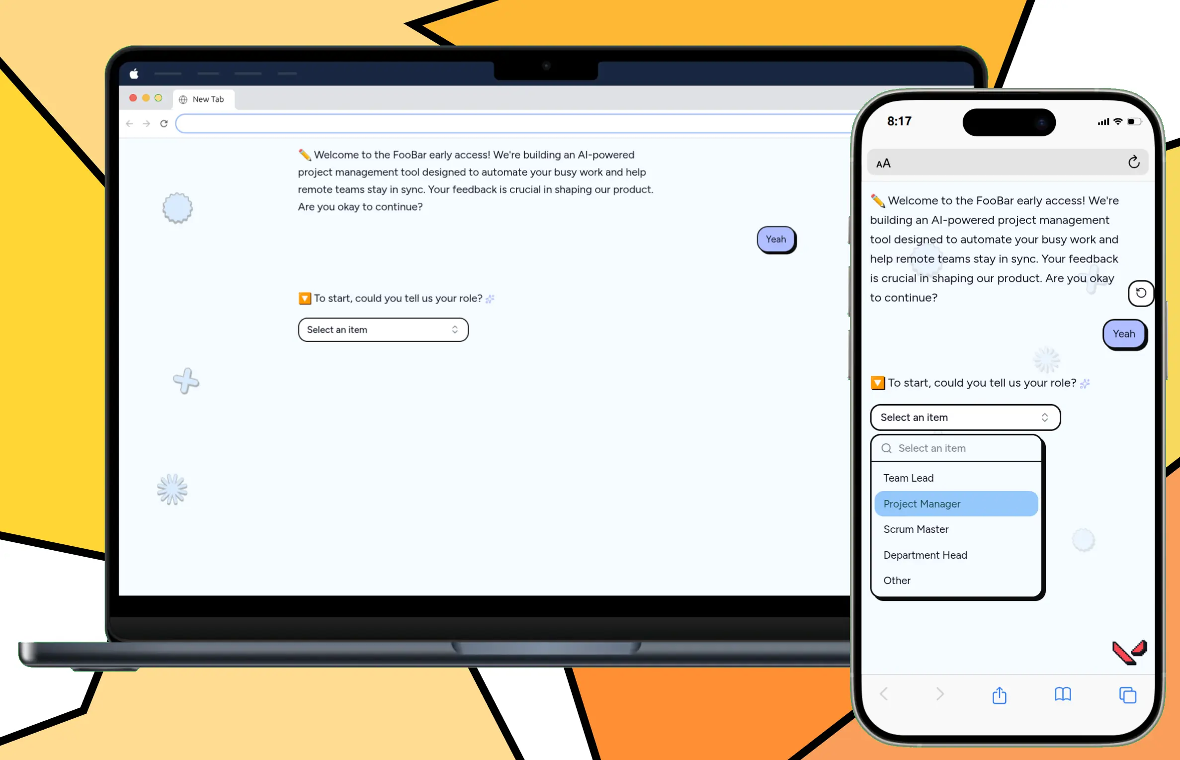 Mobile Friendly Form Builder UI